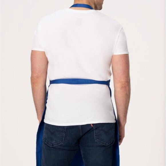 Chef Works Royal Blue Butcher Apron F8 34x24 NWT Kitchen Uniform - Picture 8 of 8